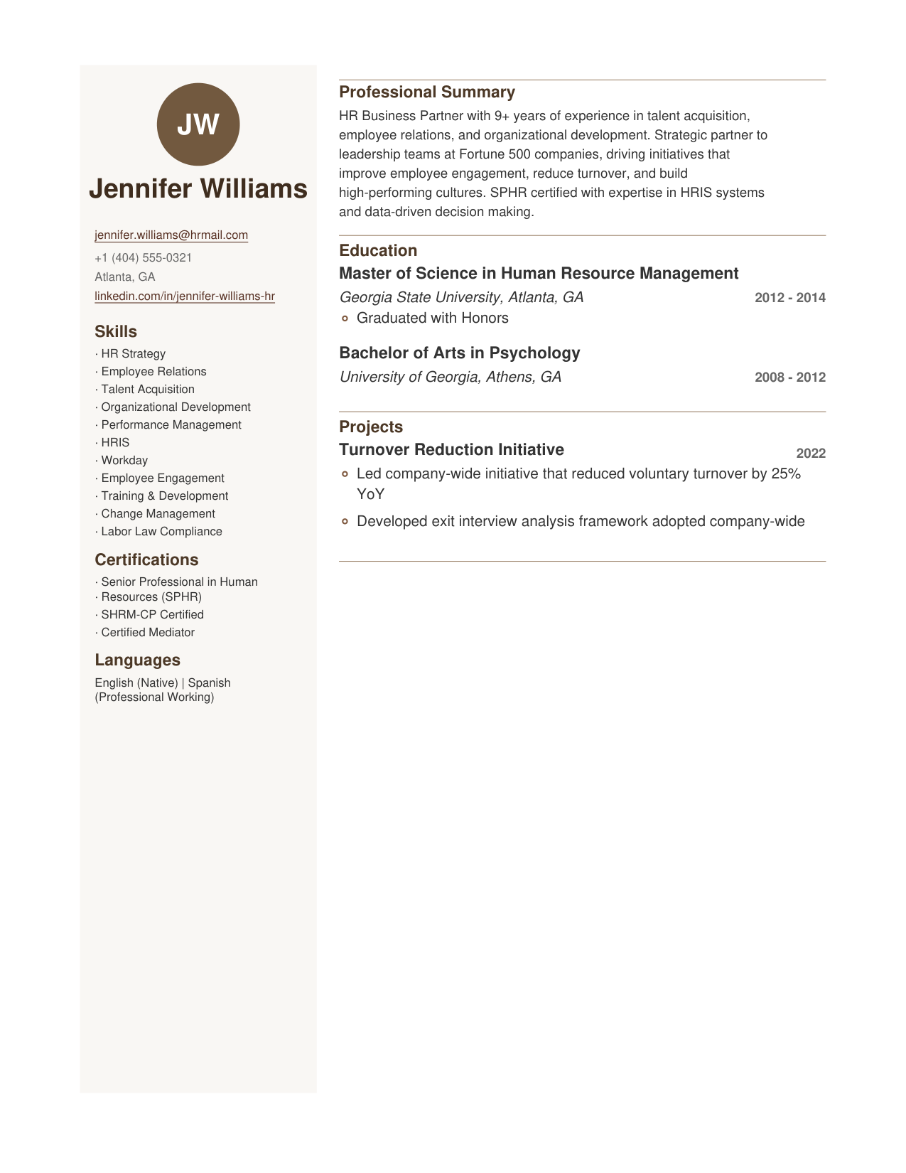 Profile Elegant template preview